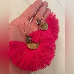Katie Kime tasseled fan earrings
